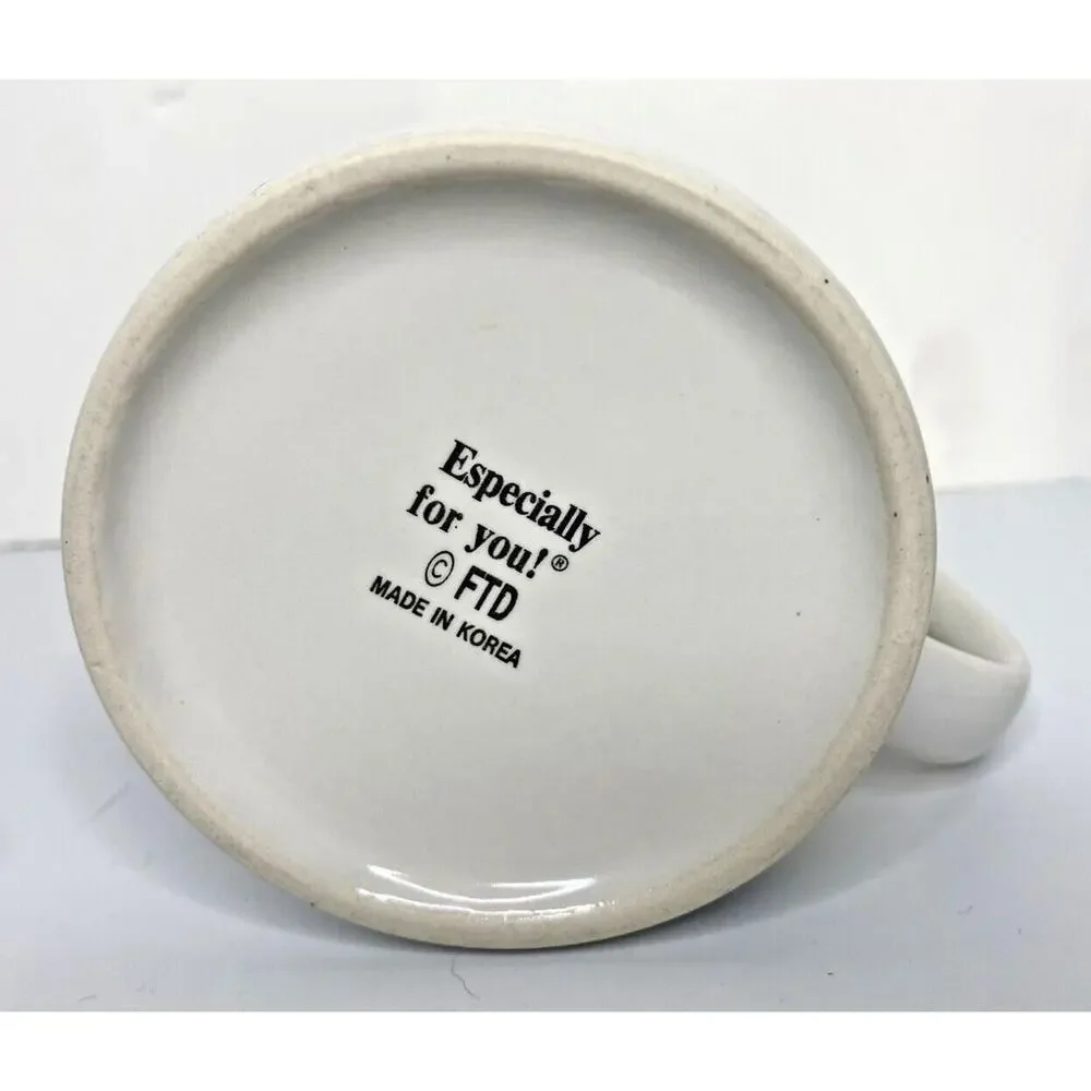 Vintage 1984 Ceramic Rainbow Pen Pencil Mug F.T.D. Made In Korea‎ Not for Food